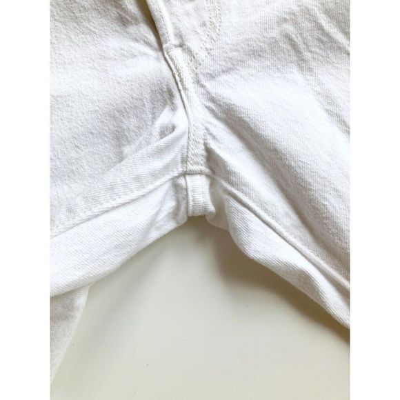 LEVI'S 501S In The Clouds White High Rise Skinny Raw Hem Ankle Jeans, Size 25 - Picture 7 of 15